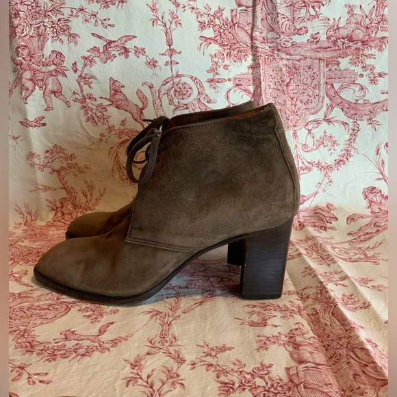 Ralph Lauren Collection purple label brown suede booties size 9 1/2 - Picture 9 of 13